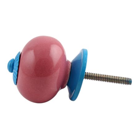 Dark Pink Turquoise Fitting Ceramic Knob